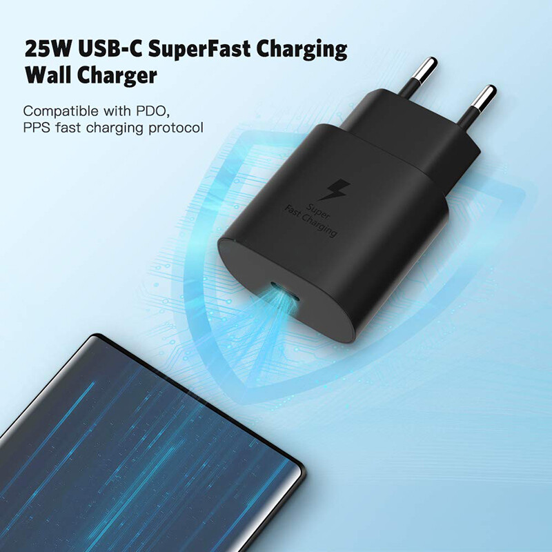 c type + Galaxy C Note （5G） 25W type For S10 cable Fast Super Charger 10 10 charge plus Fast Note EU to Original adapter