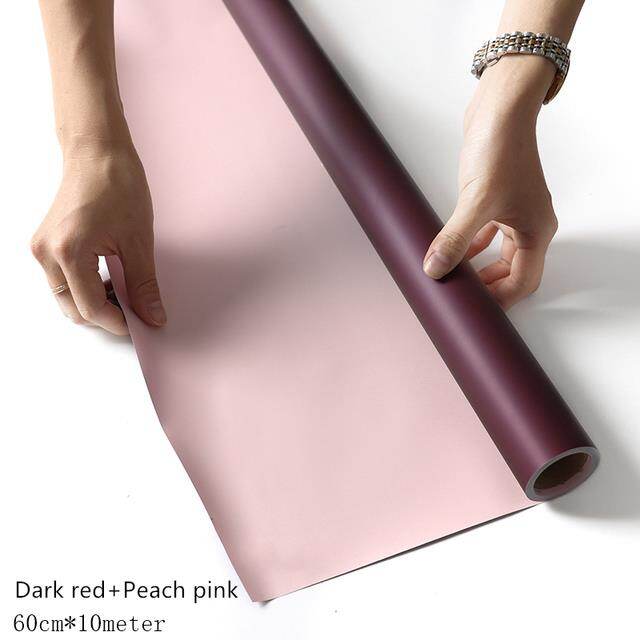 10 Meters Korean Waterproof Flower Wrapping Paper Two-toned Florist Bouquet Decoration Paper Roll