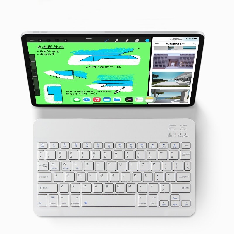 Huwei Bluetooth Mini không dây bàn phím Bàn phím tiếng Nga máy tính bảng Tây Ban Nha Bàn phím có thể sạc lại cho máy tính bảng iPad điện thoại iPhone Máy tính xách tay
