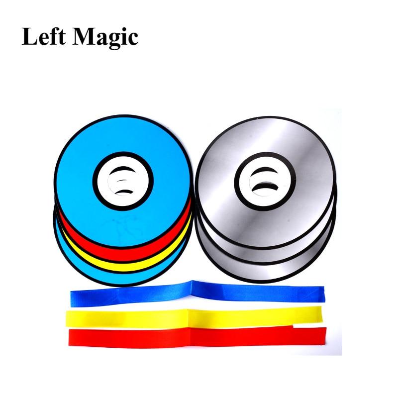 Color Changing Laser CD Magic Tricks Paper Bag Color Changing Magic CD Magic Props Stage Gimmick Illusion Essories