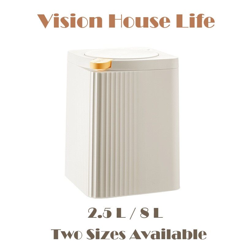 Vision Thùng Rác Ép Nhật Bản Thùng Rác Dày Hai Lớp Thùng Rác Phân Loại Gia Dụng Có Nắp Đậy Thùng Rác Để Bàn Giỏ Đựng Giấy Vệ Sinh