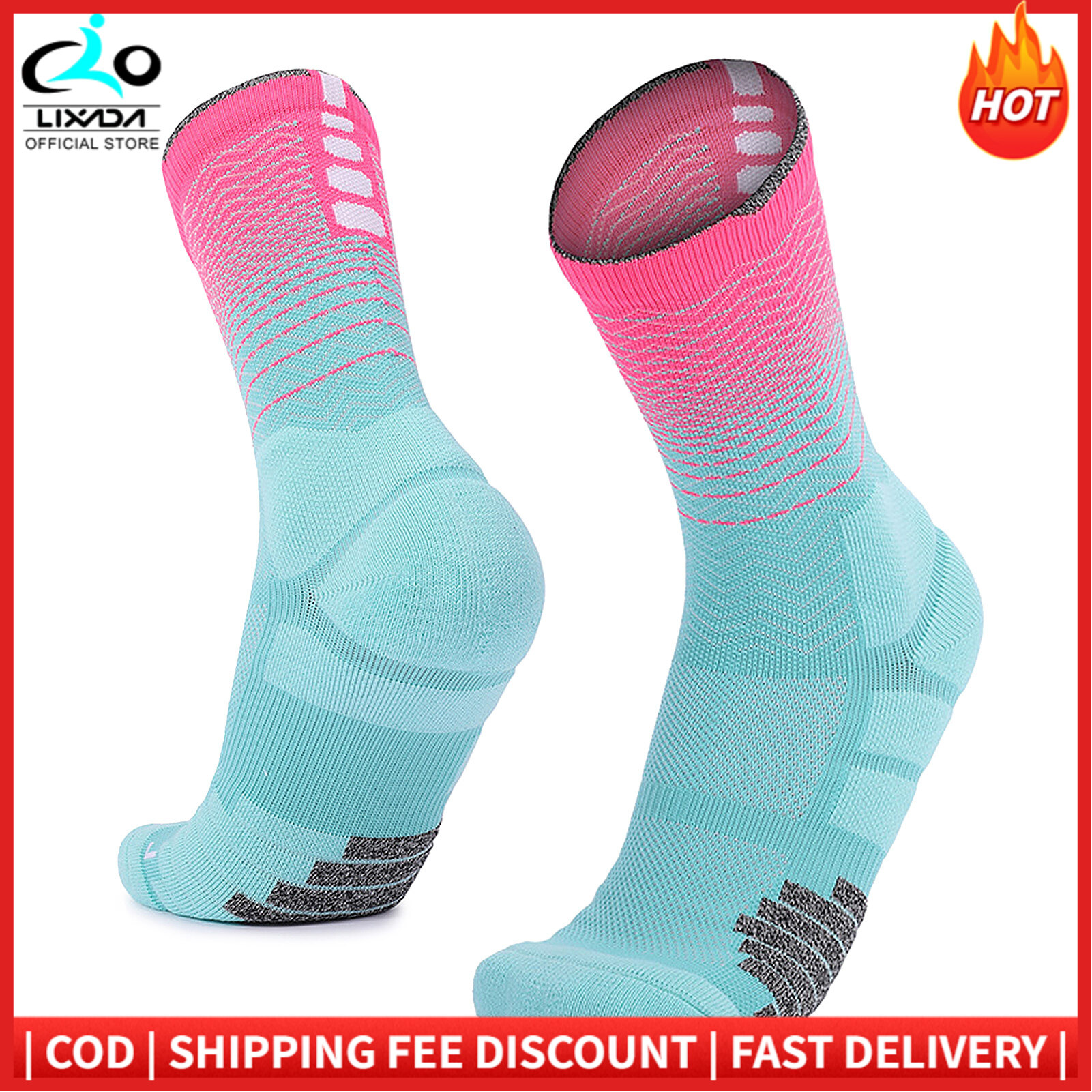 Basketball Socks Men Women Breathable Football Socks Sports Socks Cushioned Athletic Socks