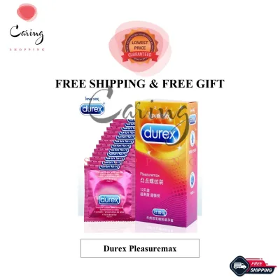Durex Pleasuremax Dotted And Ribbed Delay Men Condom 12pcs - Safety Condom