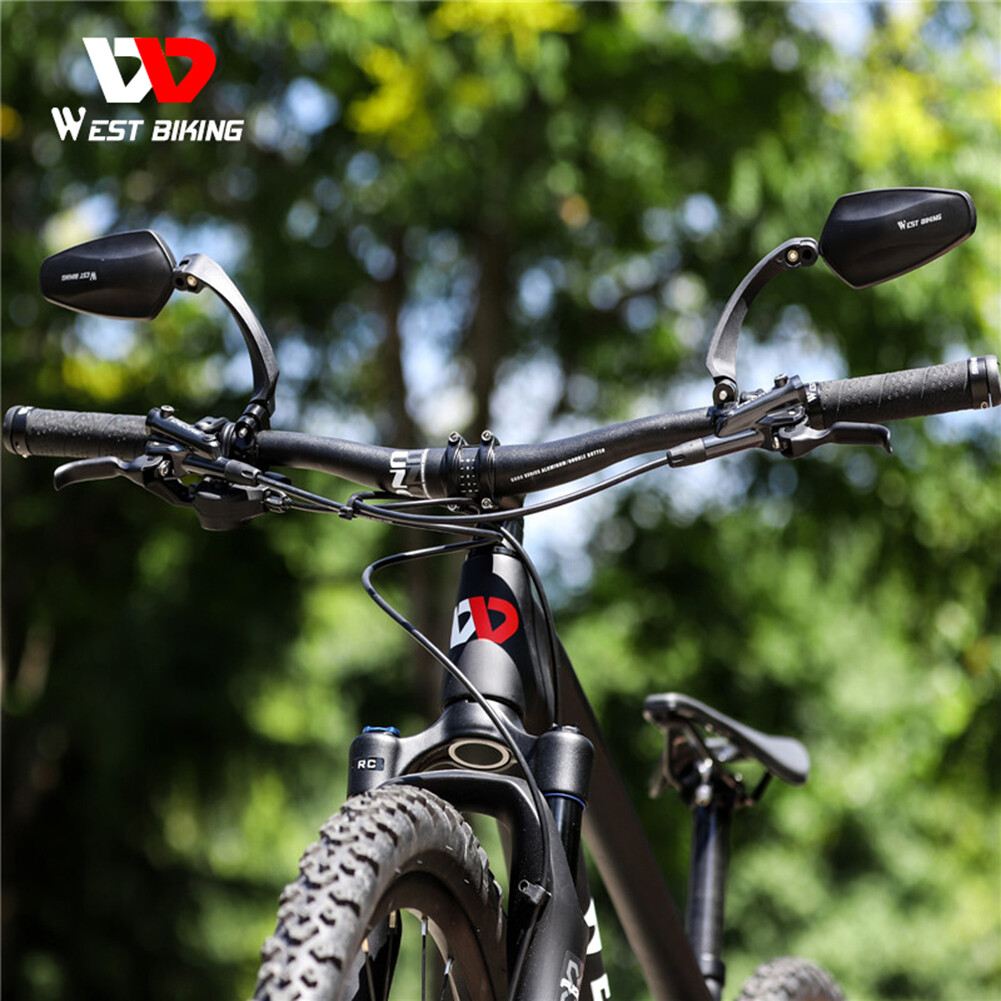 WEST BIKING Gương Chiếu Hậu Xe Đạp Gương Phản Xạ Tay Lái Xe Máy Điều Chỉnh Được