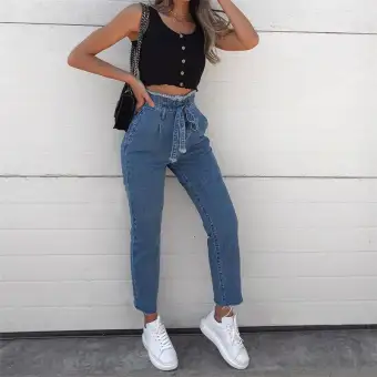 boyfriend jeans with belt