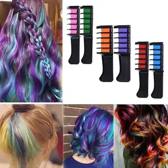 Hair Chalk Comb Mini Temporary Hair Color Dye Comb For Kid Girls
