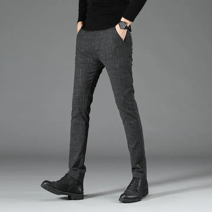black skinny slacks mens