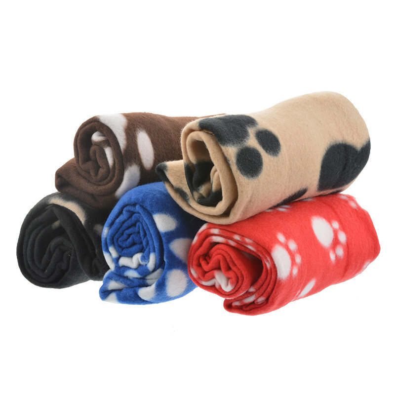 Dễ thương Paw Pet ngủ ấm Dog Cat Mat Puppy mềm Coral Fleece chăn giường Pet Thảm sofa