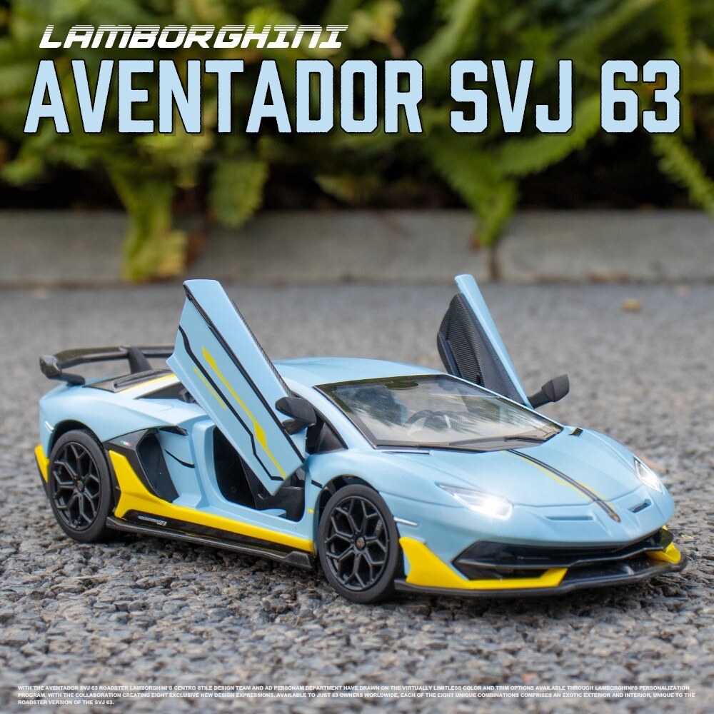 ∈▥ 【RUM】 Mô Hình Lamborghini Aventador SVJ 63 Xe Hợp Kim Tỷ Lệ 1:24 Đồ Chơi  Xe Mô Hình Đúc Hiệu Ứng Ánh Sáng Cho Quà Sinh Nhật Cho Bé Trai Đồ