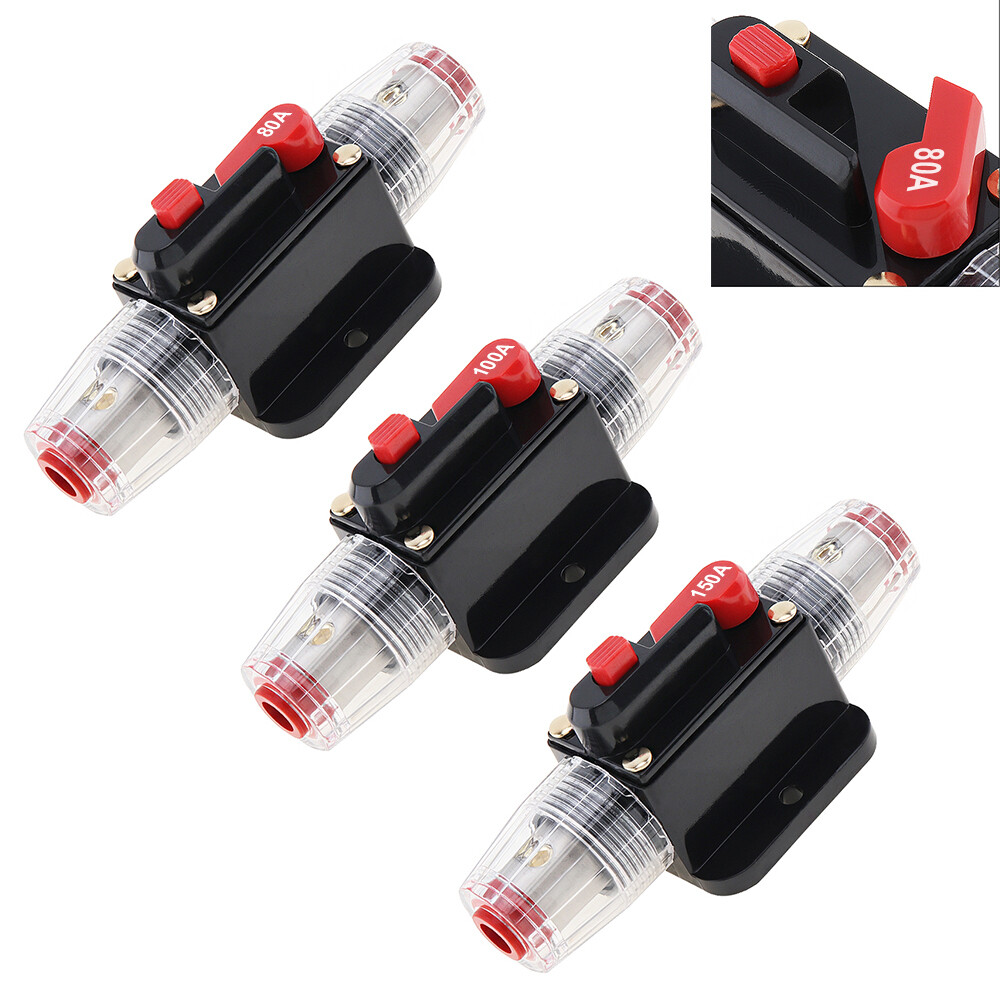 100A Car Audio Circuit Breaker Fuse Holder Manual Reset Switch for Car