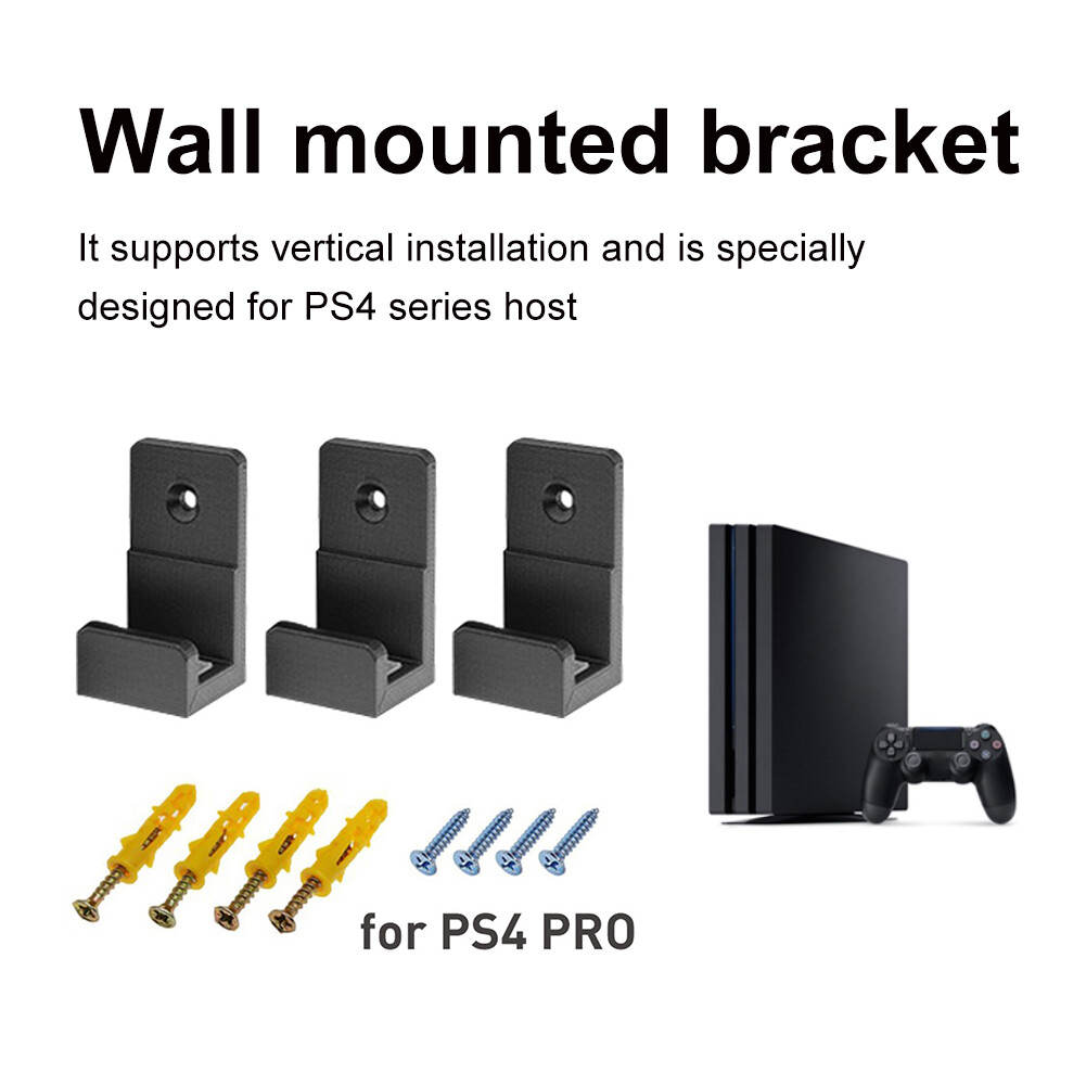 Game Console Host Wall Bracket Storage Rack for PS4/PS4 Pro/PS4 Slim Accessory