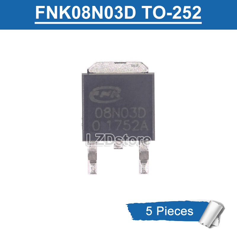 5pcs 08n03d to252 fnk08n03d to-252 smd n-channel 80a/30v mosfet transistor new original ic