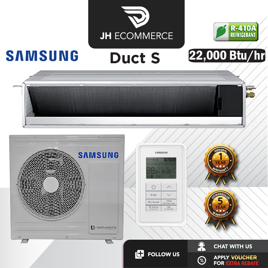 Samsung 22,000 Btu/hr Inverter R410a Ceiling Ducted Air Conditioner ...