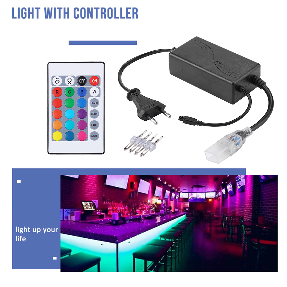 4 Pin Infrared 24 Keys Remote IR RGB LED Controller for 5050 Strip Lighting