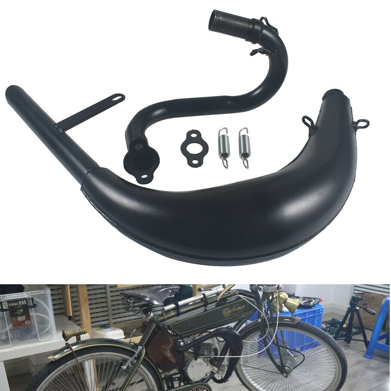 Exhaust Muffler Pipe 2 Stroke Motorized Bicycle 48/66/70/80cc Engine 