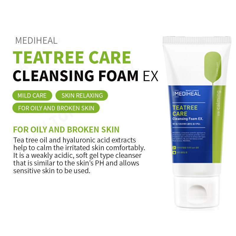 Sữa Rửa Mặt MEDIHEAL Cleansing Foam 170ml (N.M.F Aquaring | Collagen Care | Pore-Clean Charcoal | Teatree Care )