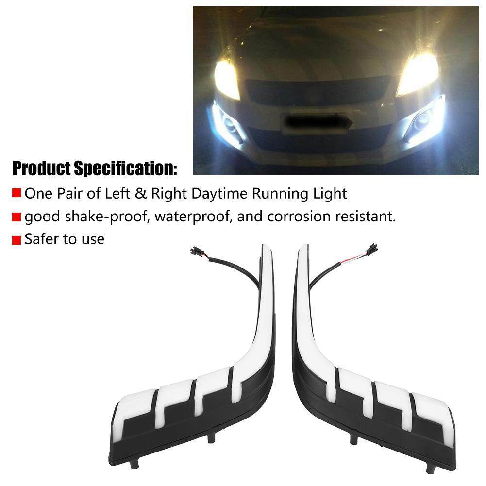 1 Pasang Mobil Siang Hari Lampu Turn Sinyal 2 Warna Kabut DRL LED Lampu untuk Suzuk.i Swift 14-16