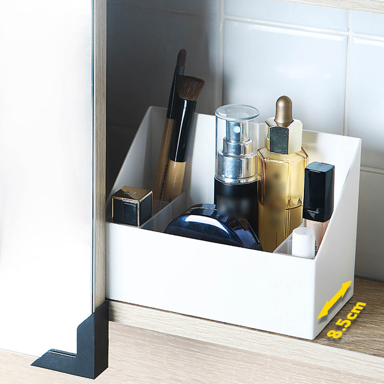 CNMF Mirror Cabinet Skincare Organizer Cosmetic Storage Box with Mini Sorting Box Dressing Table Organizer