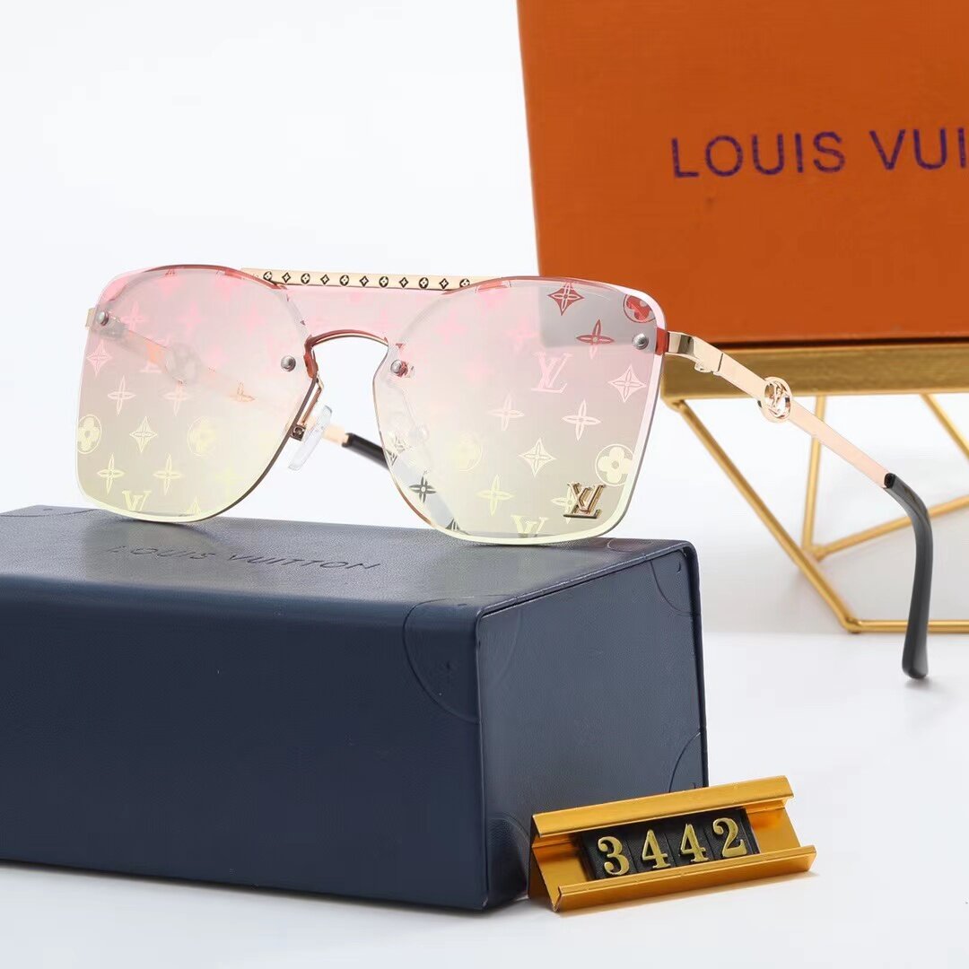 Louis Vuitton Silver / Black Z0844U Starship Aviator Sunglasses