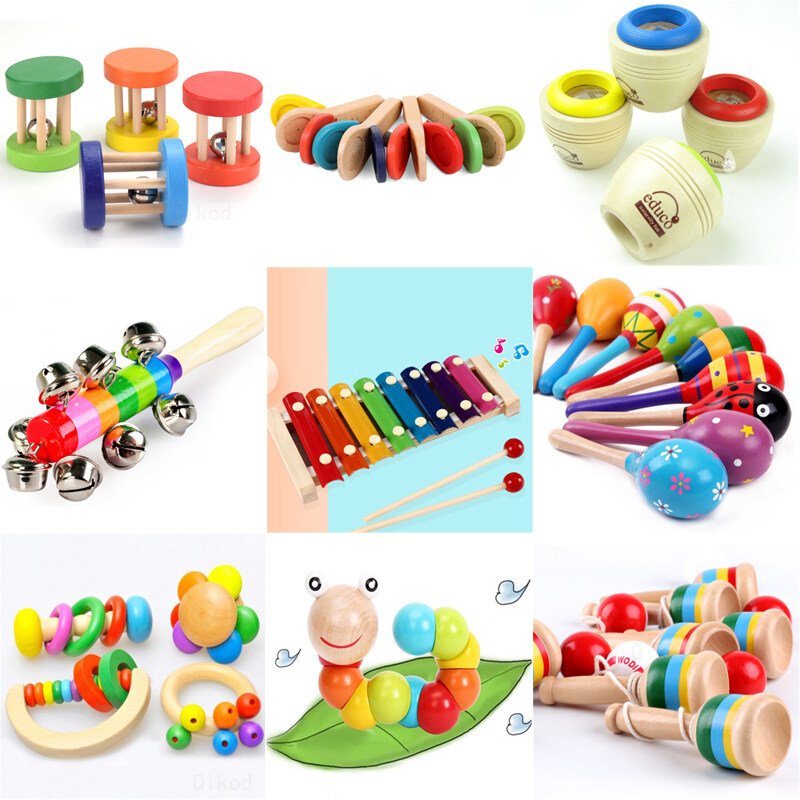  Đồ Chơi Giáo Dục Giáo Dục Montessori Đồ Chơi Ghép Hình 3D Bằng Gỗ Đồ Chơi Học Tập Trí Tuệ Rèn Luyện Giác Quan Bằng Gỗ Âm Thanh 