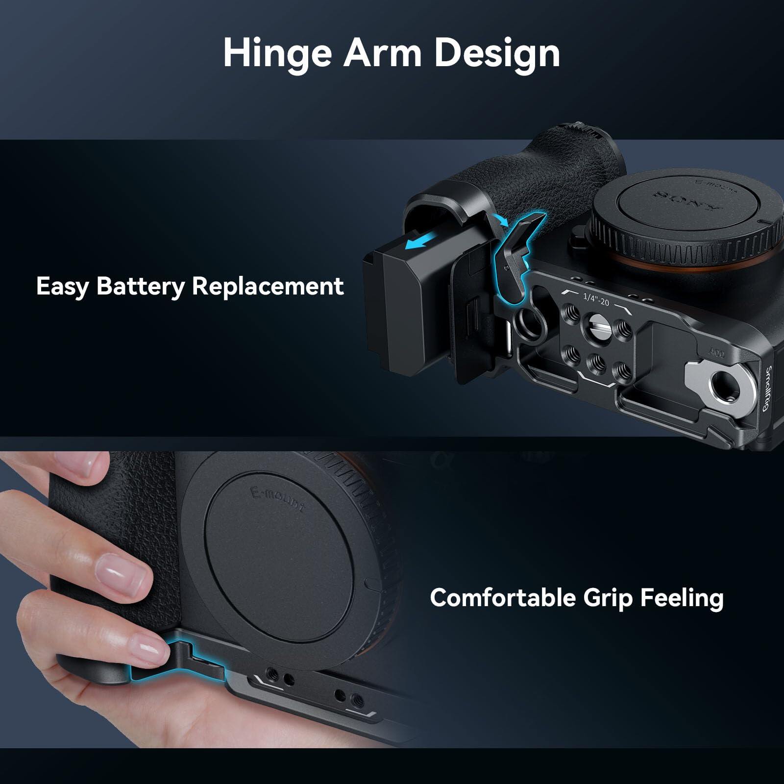 SmallRig Bottom Mount Plate Đáy gắn tấm cho Sony A7C II/ A7CR 4438 (đen)/4439 (Bạc)