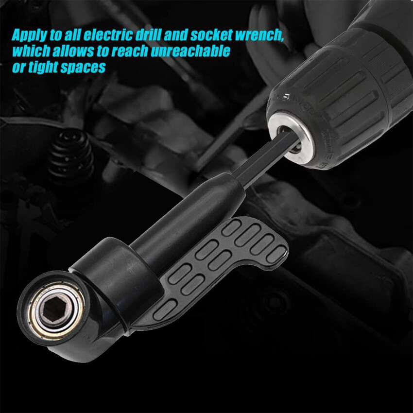105 Degree Right Angle Drill Attachment And Flexible Angle Extension Bit Kit For Drill Or Screwdriver 1/4" Socket Adapter Tools