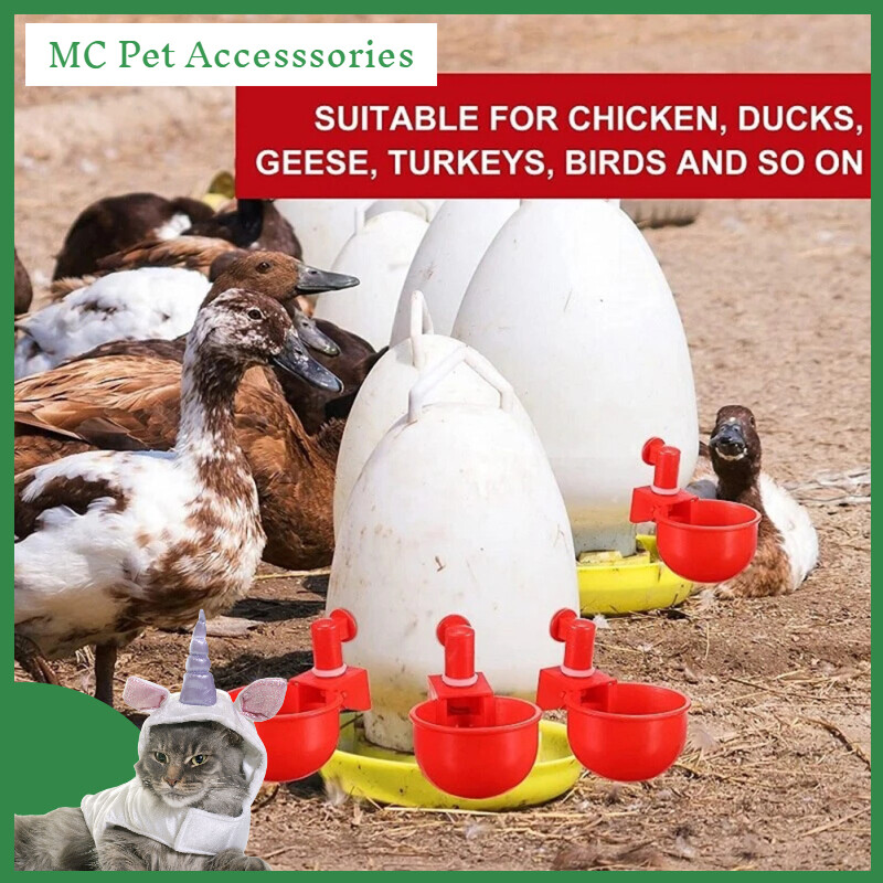 6pcs Chicken Drinking Bowl Poultry Automatic Drinking Fountain Drinking Cup For Ducks Turkeys Birds