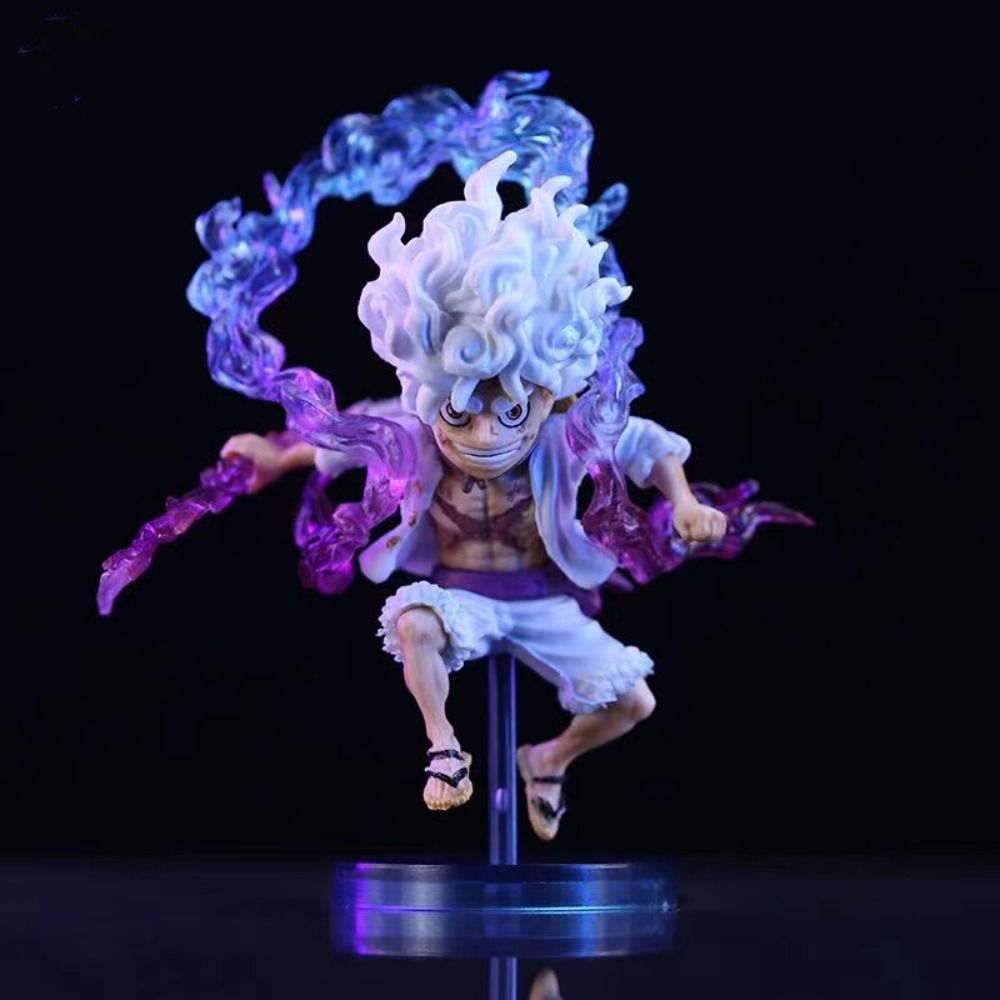 A4QUT PVC Battle Luffy Gear 5 Action Figure Monkey D.Luffy Gear Anime Figurine Luffy Ornaments Figure Toys 10cm Luffy Gear 5 Merchandise Kids Children Toys