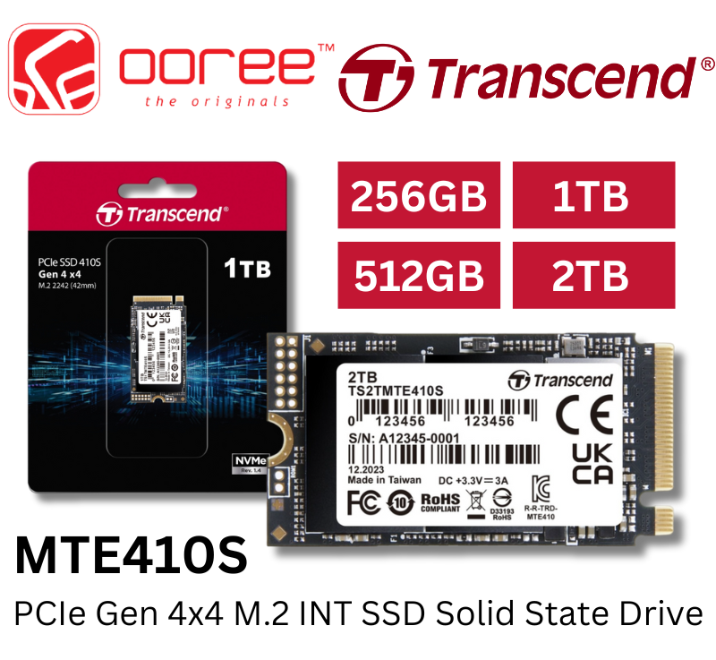 Transcend Int Ssd 410s Mte410s Pcie Gen 4x4 M.2 2242 Internal Solid 