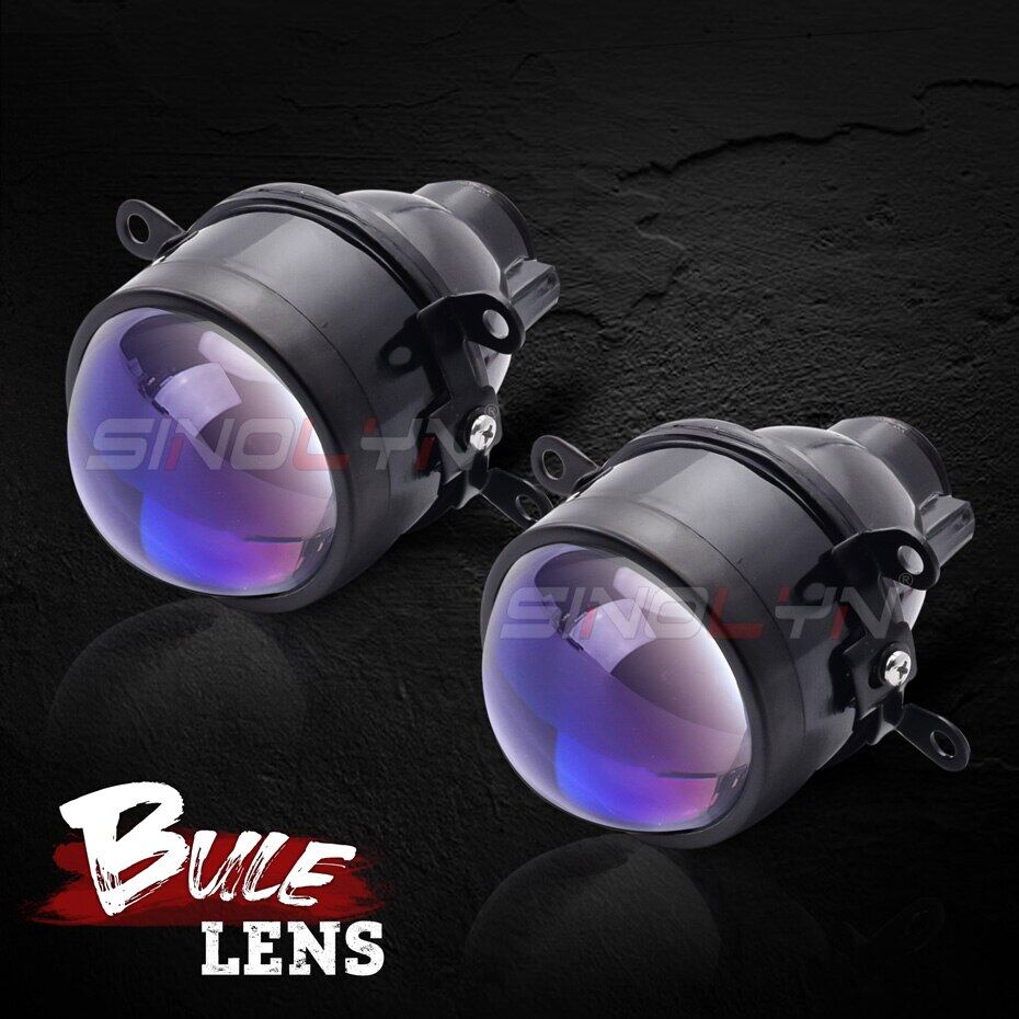 Sinolyn 3 Inch Blue Fog Lights For Cars Bi Xenon Fog Lens Bifocal
