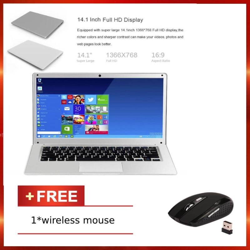 KawhiMall 14 inch Laptop Computer Intel Cherry trail Z8350 Quad-Core 1.92GHz Notebook Durable LPDDR3 2GB EMMC 32GB With wifi bluetooth Exquisite Gadget Working Supply Learning Tools