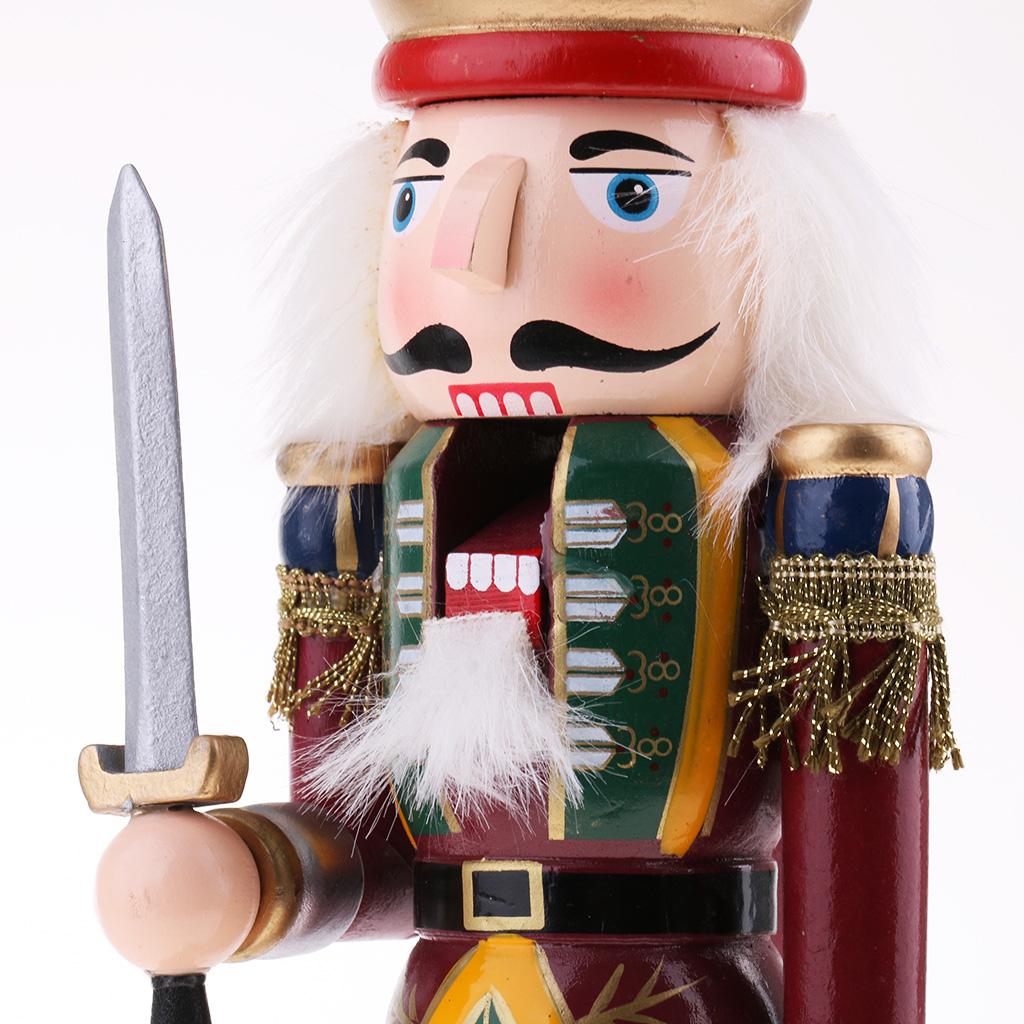 Blesiya 5x Wooden Nutcracker Soldier Figures Model Clockwork Music Box Puppet Doll