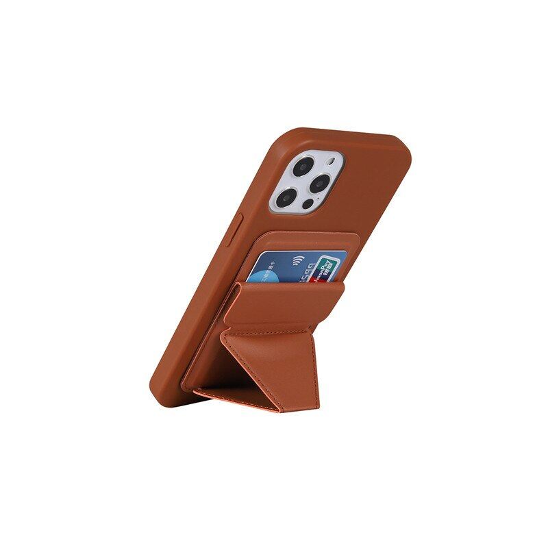HOCE Wallet Stand Support Leather Magsafe Adsorption Card Holder Bracket Case Shell For iPhone 13 12 14 15 16 Pro Max 13 Mini Card Bag for Magsafing Magnet Cover Card Pocket