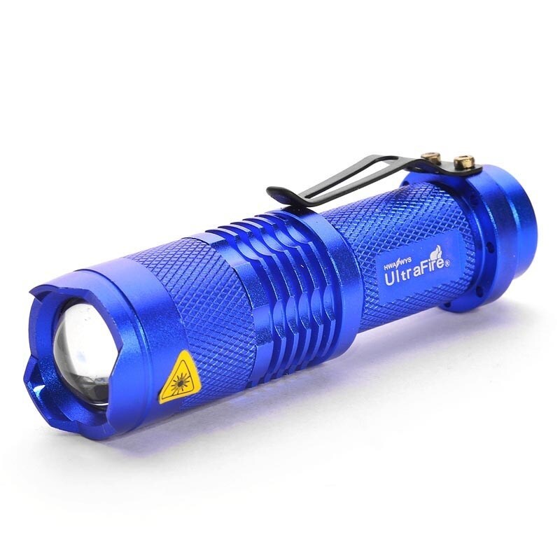 {hot} Ultrafire Mini SK68 Flashlight White light XR-E Q5 LED Flashlight Zoom Torch Lantern LUZ Bulb(1x14500/AA)