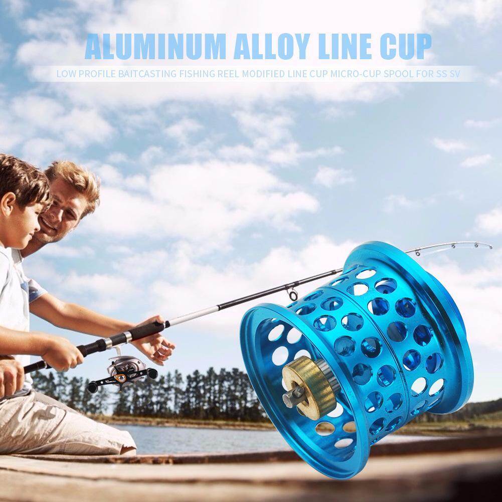 Line Cup Low Profile Casting Fishing Reel Modified Micro-cup Spool Durable Practical and Simple Portable for SS SV/T3-Blue/Red/Purple/Gold/Black