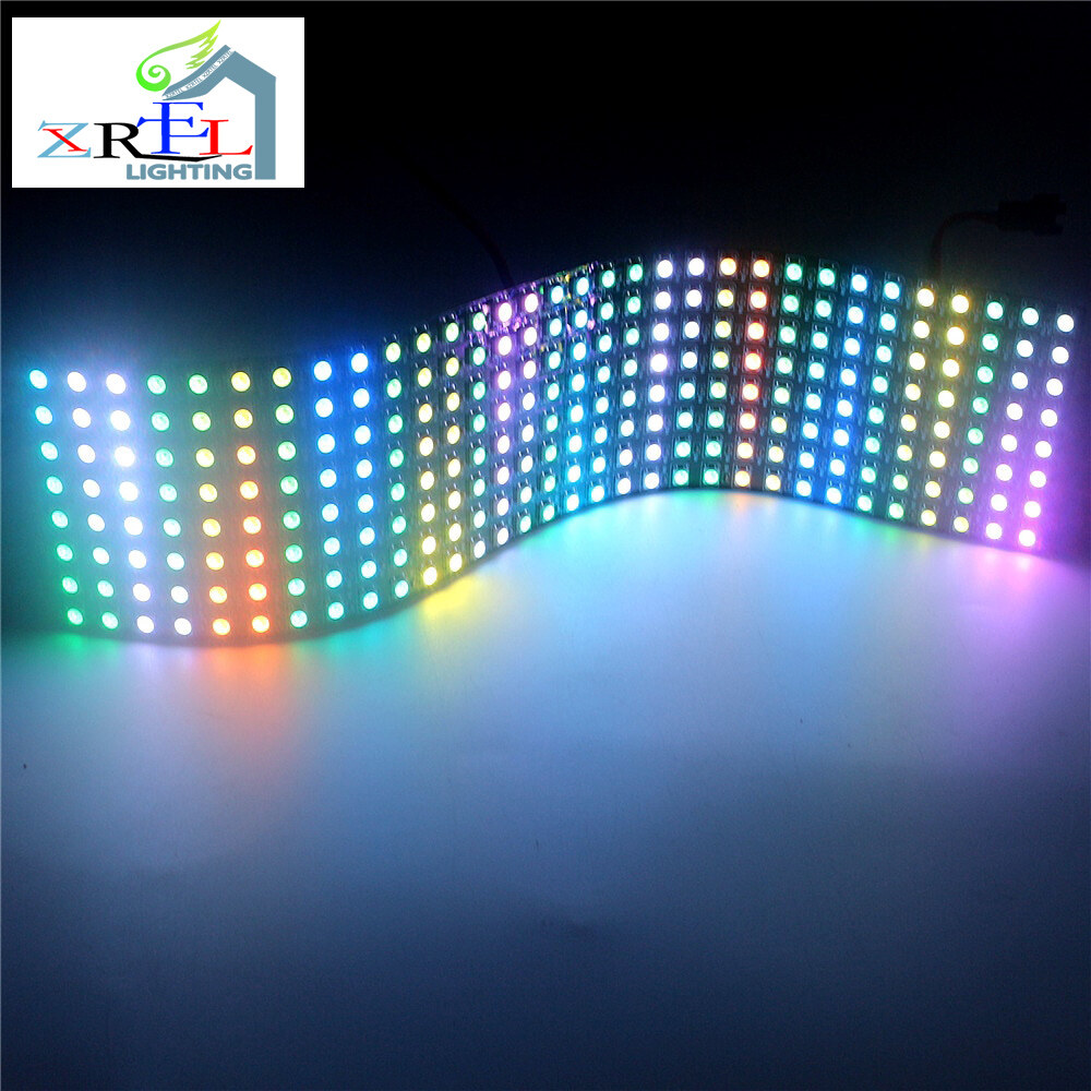 Ws2812b rgb individually addressable flexible digital led panel strip light ws2812 8x8 16x16 8x32 dc5v module matrix screen