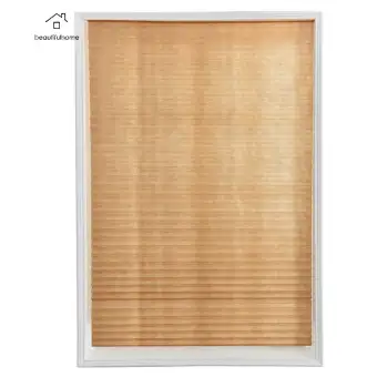 Beautifulhome Self Adhesive Pleated Blinds Curtains Half Blackout