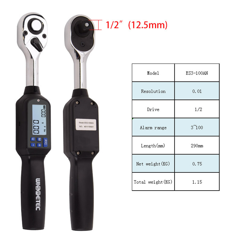 ES3100AN 1/2 Inch Handheld Portable Digital Torque Wrench Large