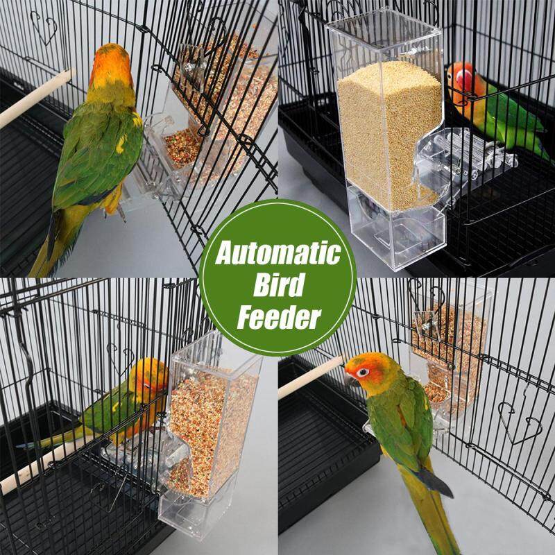 Pet Bird Tự Động Cho Ăn Starling Vẹt Hộp Đựng Thức Ăn Thiết Bị Thức Ăn Trong Suốt
