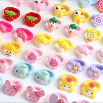 10pcs Candy Color Rubbers Children Elastic Hair Ropes Rubber Band Headwear Girls Hair Accessories