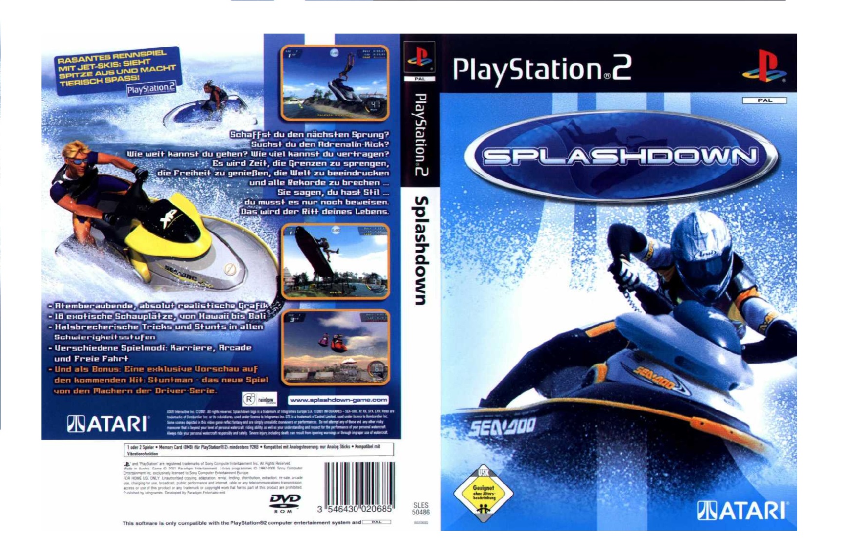 Jeu PS2 Splashdown - Version PAL Complète, Bon état, Pour PlayStation 2