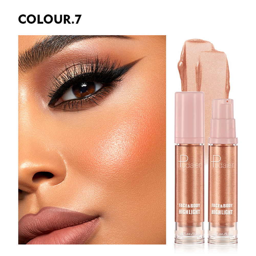 [Smilelili] Pudaier Liquid Highlighter Contouring 8-color Shimmer Illuminator Highlighter Cream For Face Body