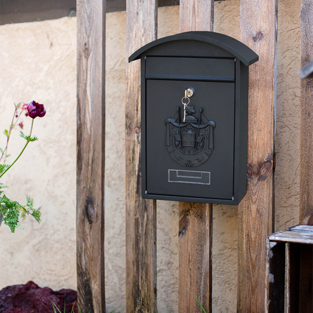 Blesiya Mailbox Mail Secure Locking Mail Box 26x10x36cm Decorative Letterbox