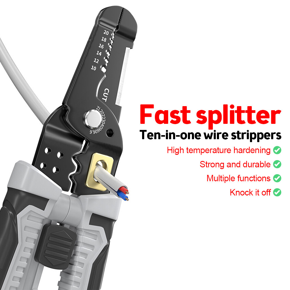 Diyiot Wire Cutter Wire Stripper Heavy Duty Automatic Wire Stripper Tool for Solid and Stranded Electrical Wire