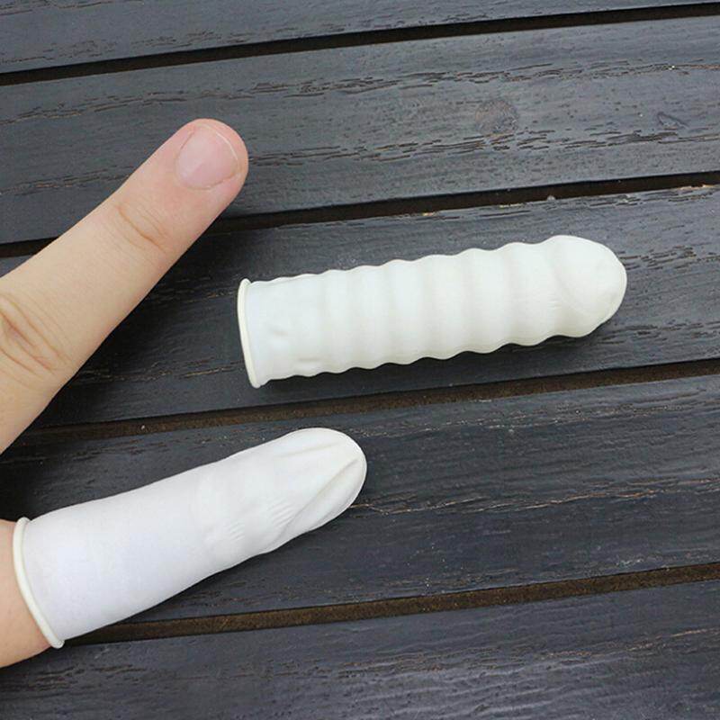 huayou 20Pcs/100Pcs Disposable latex rubber finger cots sets fingertips protector glove