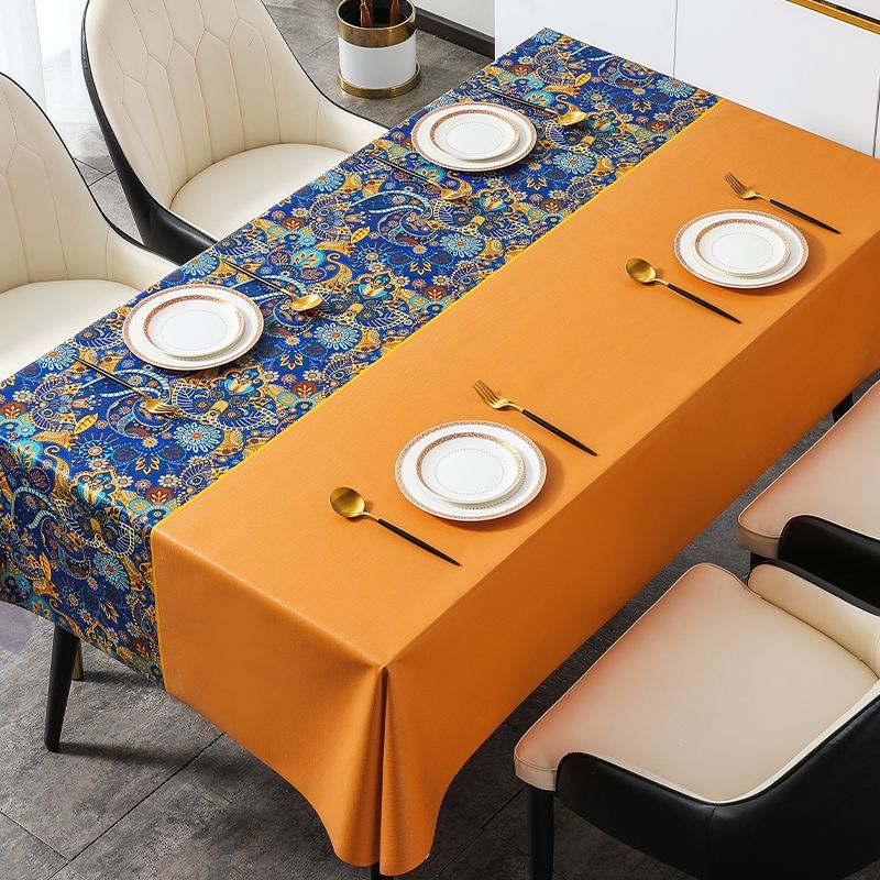 New Tablecloth Waterproof, Oil-proof, Anti-scalding, Disposable, Rectangular Tablecloth, Coffee Table Cushion, Bedroom Tablecloth, Ethnic Style