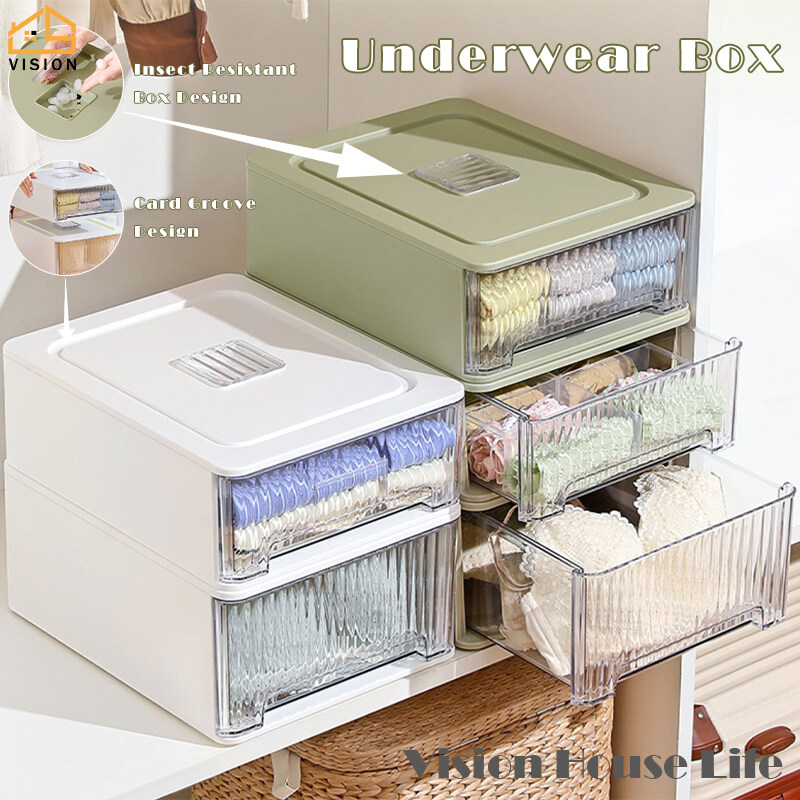 Vision Nordic Wardrobe Storage Stackable Underwear Storage Box