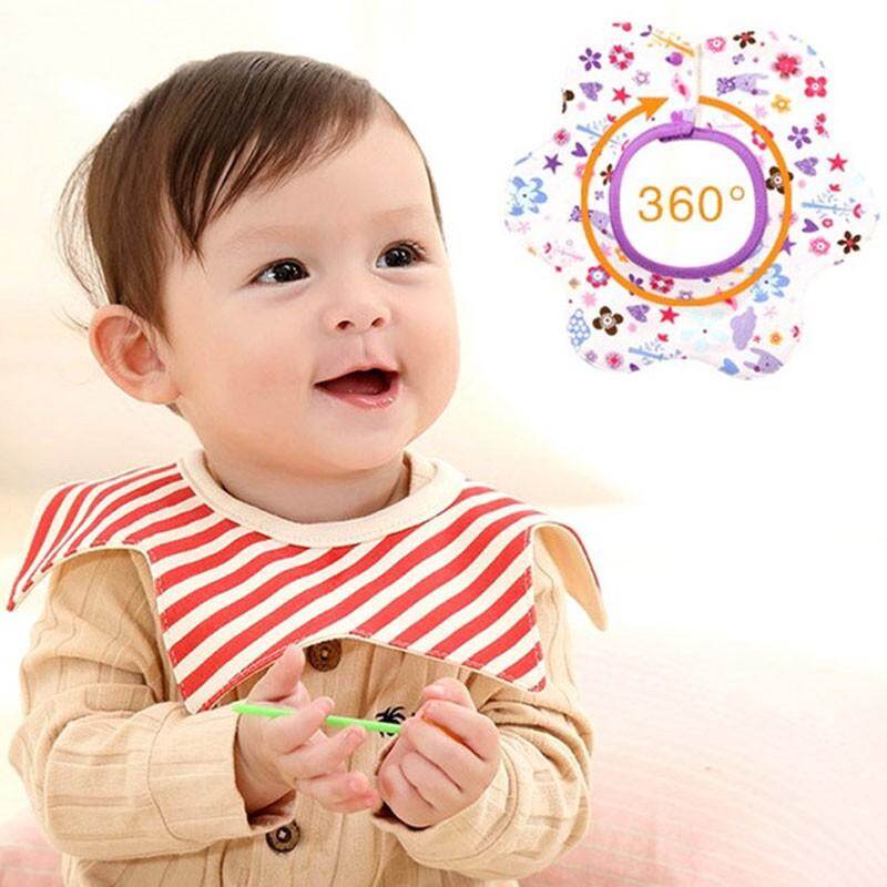 【Teeker】Baby 360 Degree Four-layer Waterproof Flower Shape Octagonal Bib