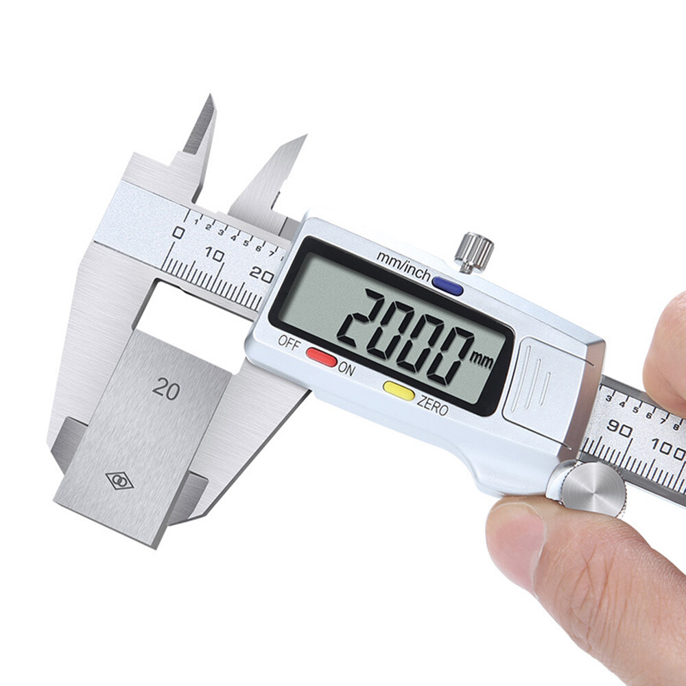 Smart Sensor Electronic Caliper 0-150MM High Precision Digital Vernier with LCD Digital Display Measuring Ruler Stainless Steel Calipers for Diameter / Inner Diameter / Step Difference / Depth Measurement