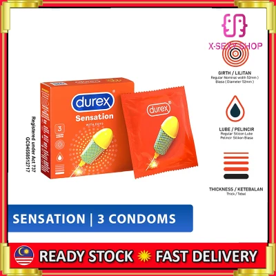 【READY STOCK】 Durex Condom - Durex Sensation (3's) Sex toy